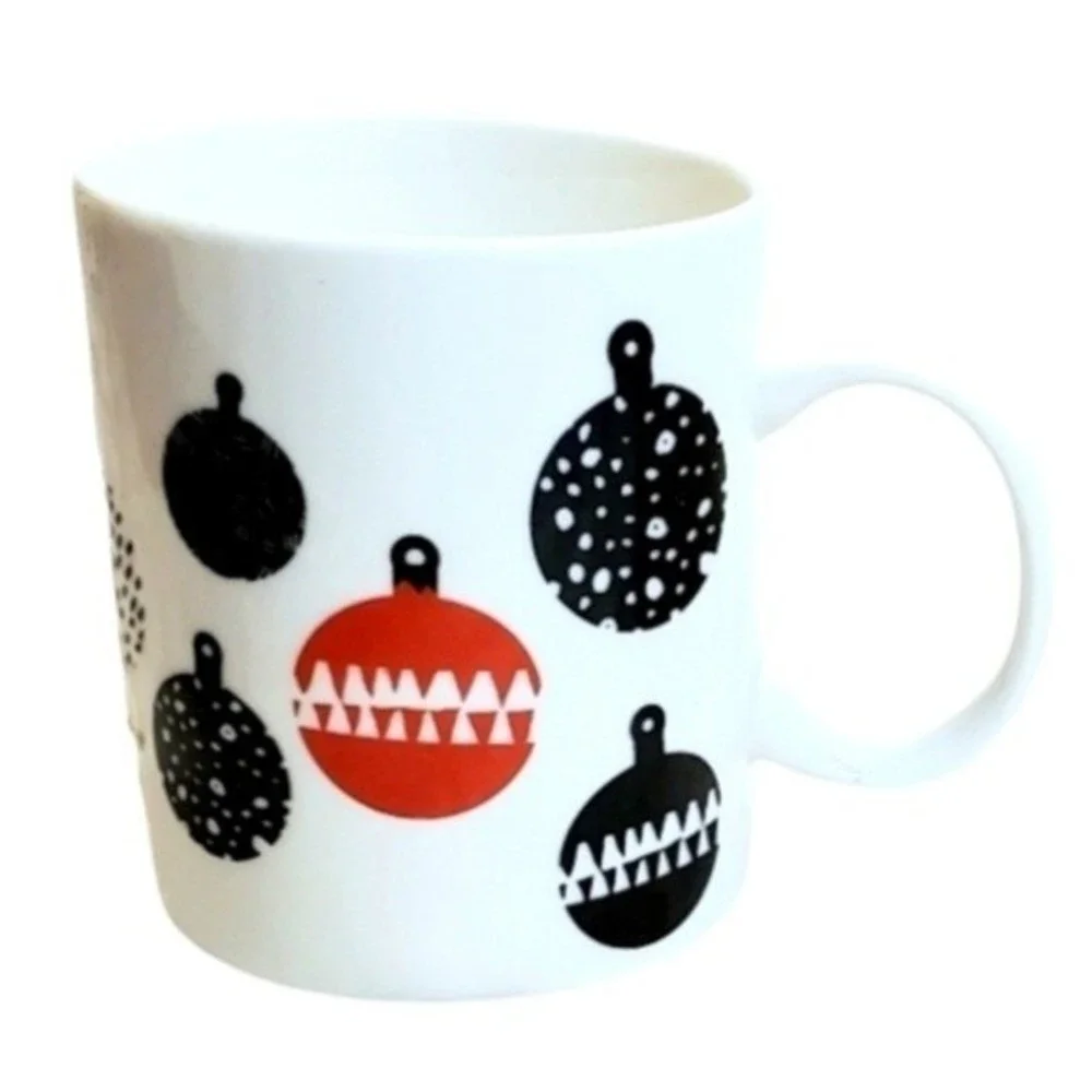 Starbucks Christmas Ornaments Porcelain Mug Cup 2016 Red Black White 12fl